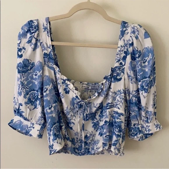 Reformation Luna Puff Sleeve Floral Top 10 - Picture 5 of 7